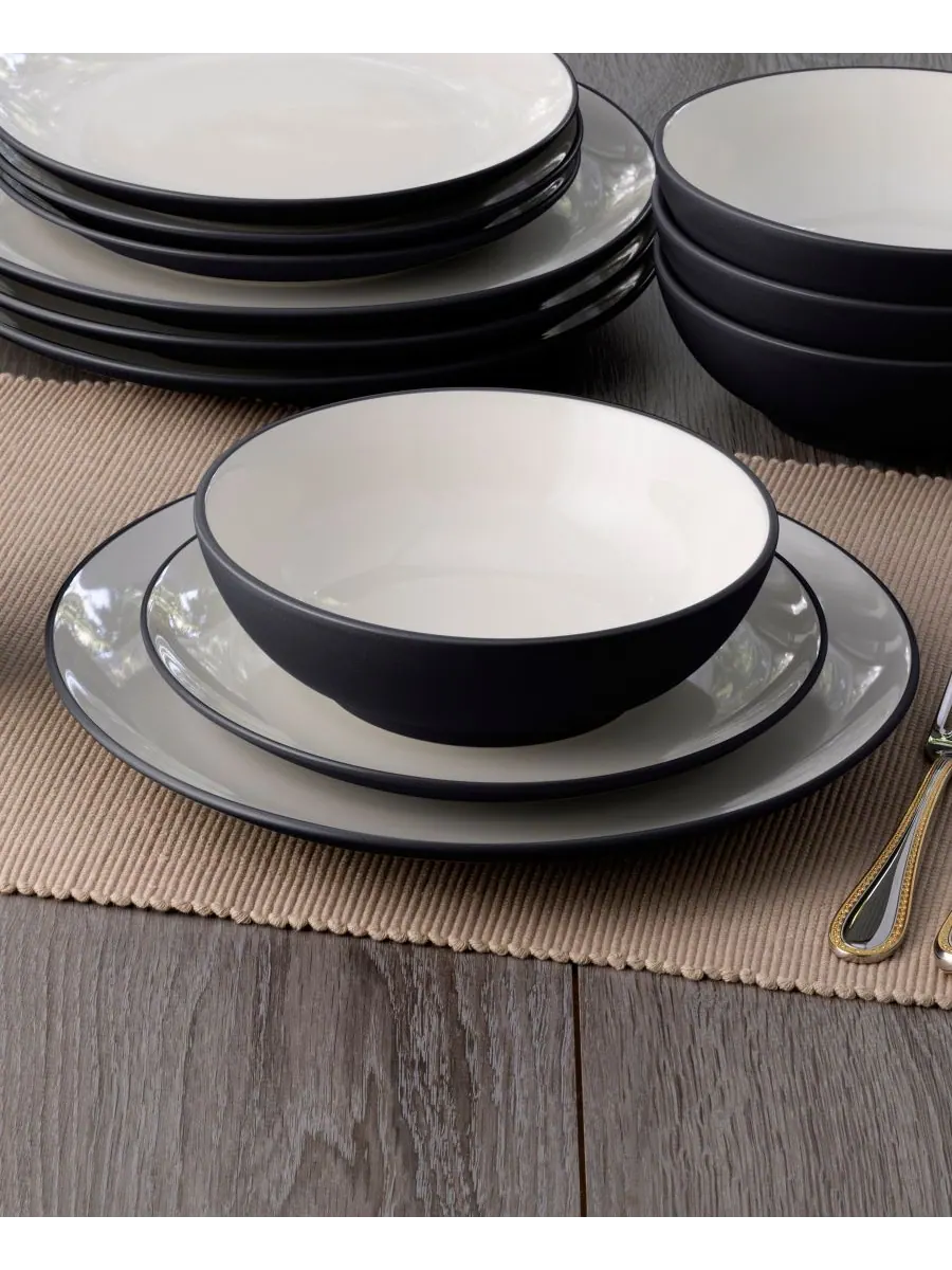 Набор из 4 обеденных тарелок Colorwave Coupe Noritake — изображение 5 из 10, серый