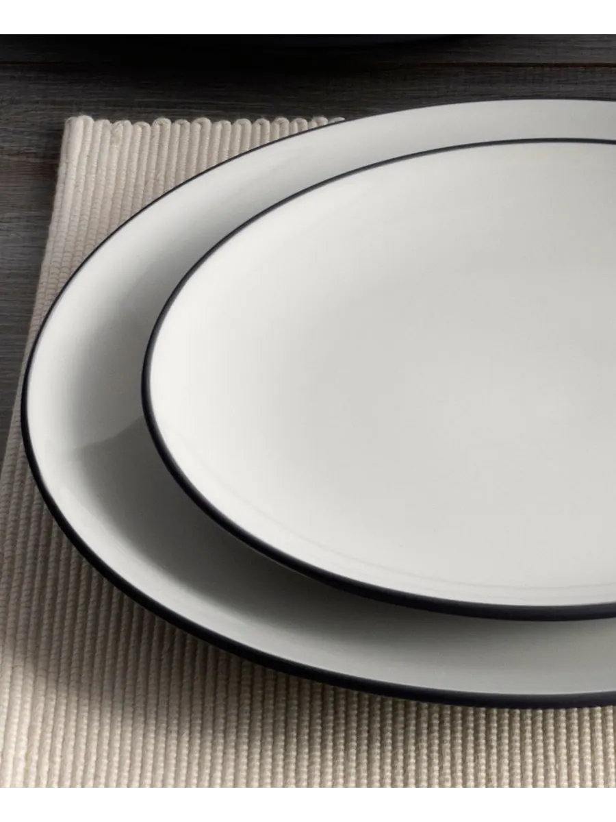 Набор из 4 обеденных тарелок Colorwave Coupe Noritake — изображение 7 из 10, серый