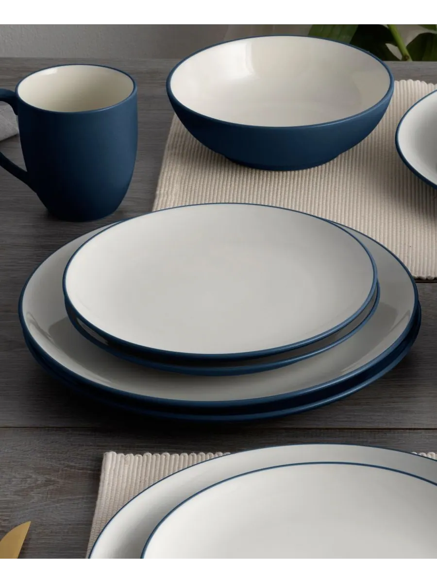 Набор из 4 обеденных тарелок Colorwave Coupe Noritake — изображение 3 из 10, синий