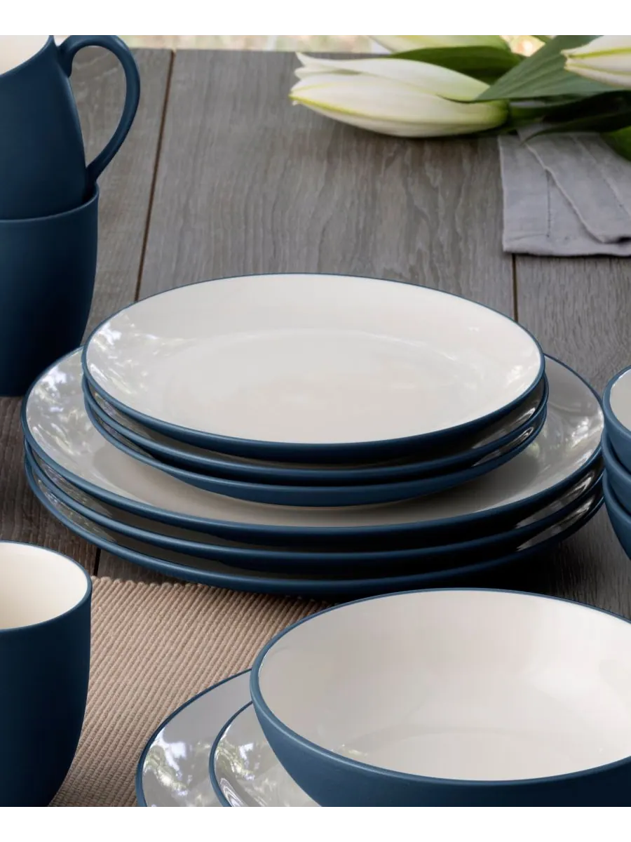 Набор из 4 обеденных тарелок Colorwave Coupe Noritake — изображение 6 из 10, синий