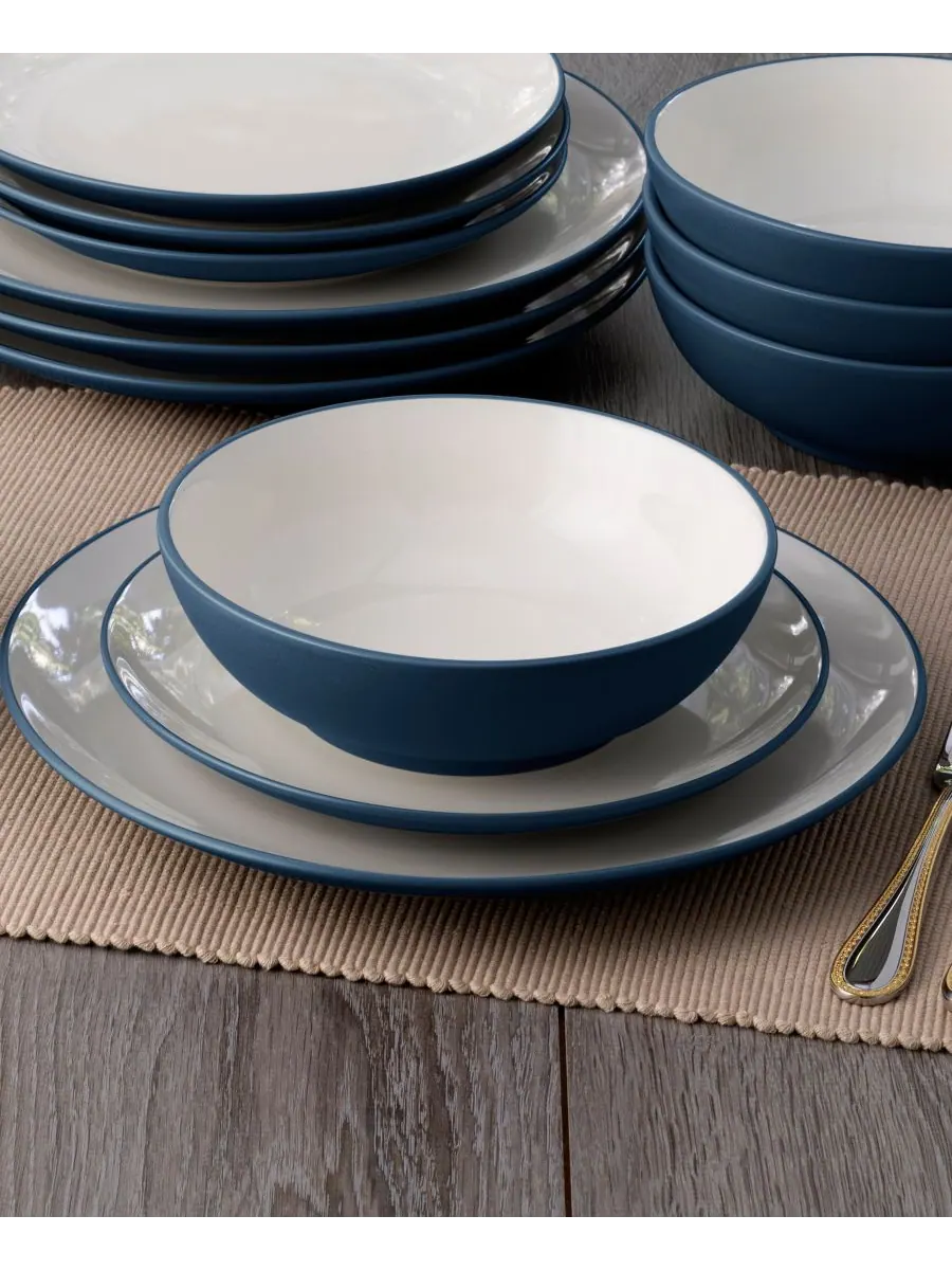 Набор из 4 обеденных тарелок Colorwave Coupe Noritake — изображение 7 из 10, синий