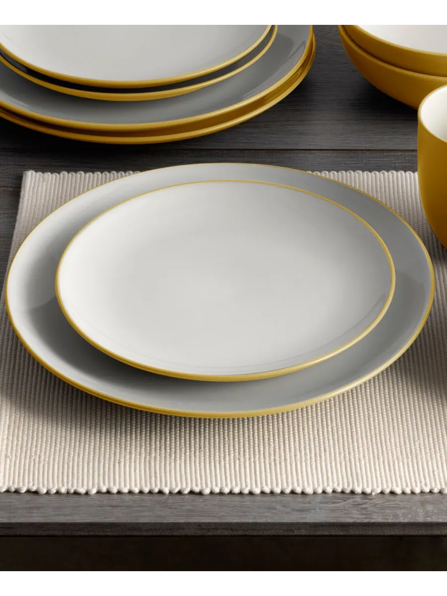Набор из 4 обеденных тарелок Colorwave Coupe Noritake — изображение 3 из 10, желтый