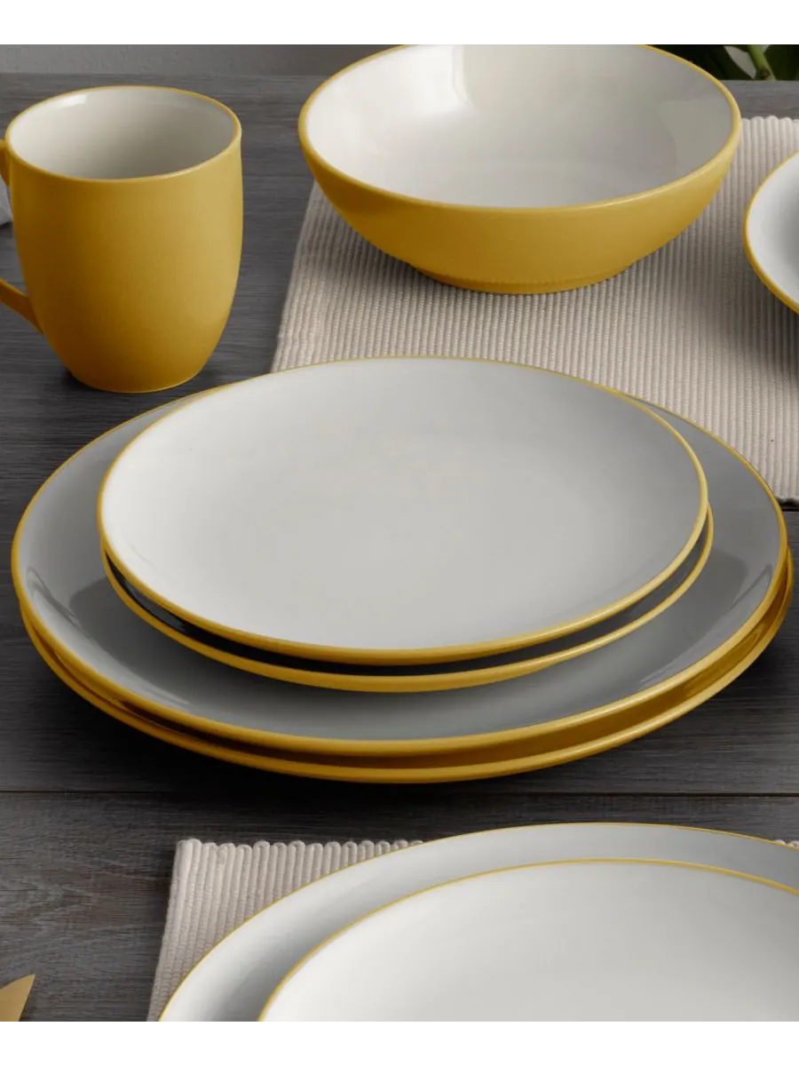 Набор из 4 обеденных тарелок Colorwave Coupe Noritake — изображение 4 из 10, желтый