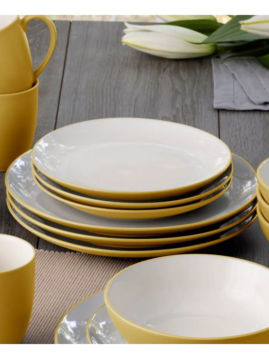 Набор из 4 обеденных тарелок Colorwave Coupe Noritake — изображение 5 из 10, желтый