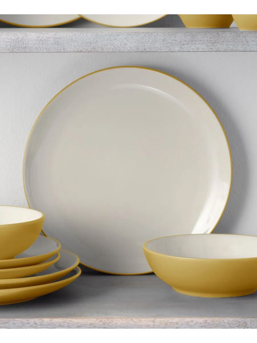 Набор из 4 обеденных тарелок Colorwave Coupe Noritake — изображение 8 из 10, желтый