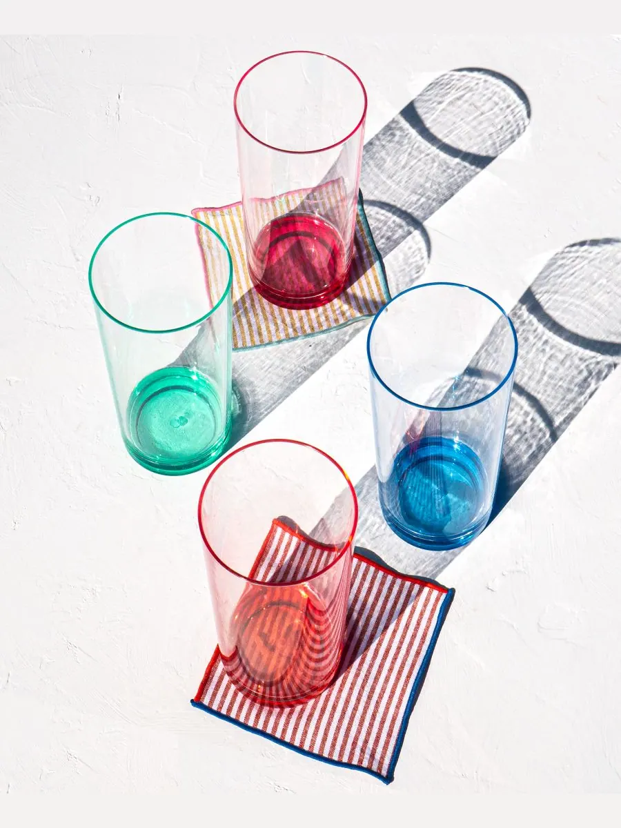 Большие цветные очки, набор из 6 штук Abode Homewares — изображение 3 из 3, бирюзовый