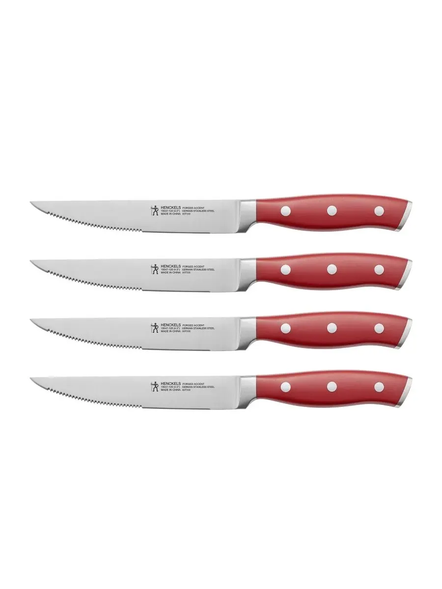 Набор для стейка HENCKELS Forged Accent из 4 предметов J.A. Henckels — красный