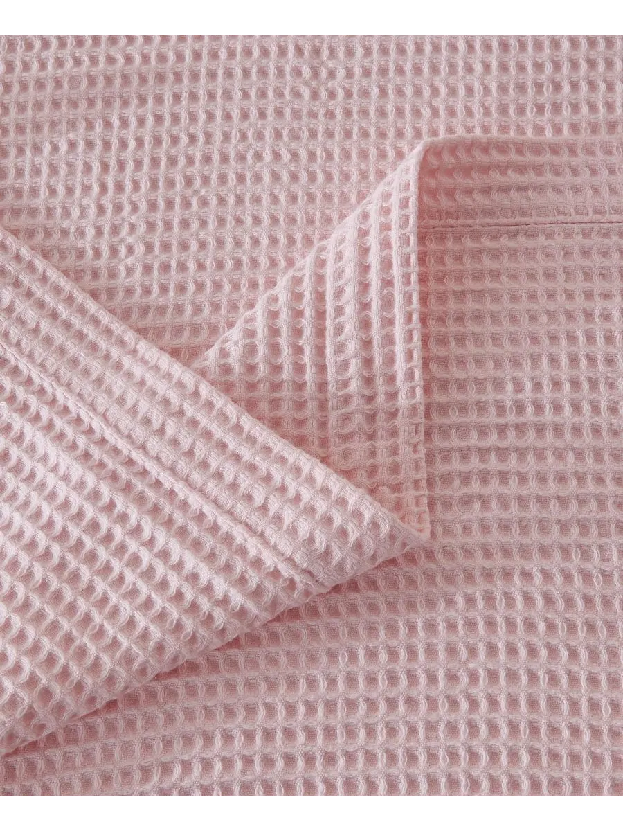Хлопковое одеяло с вафельным плетением Linery & Co, Blush pink, King — изображение 4 из 6, розовый