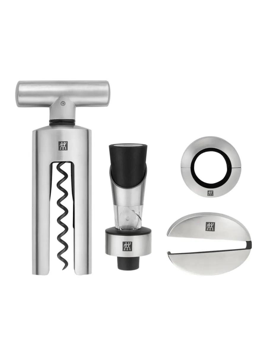 ZWILLING Набор винных инструментов для сомелье из нержавеющей стали 18/10, состоящий из 4 предметов — изображение 1 из 2