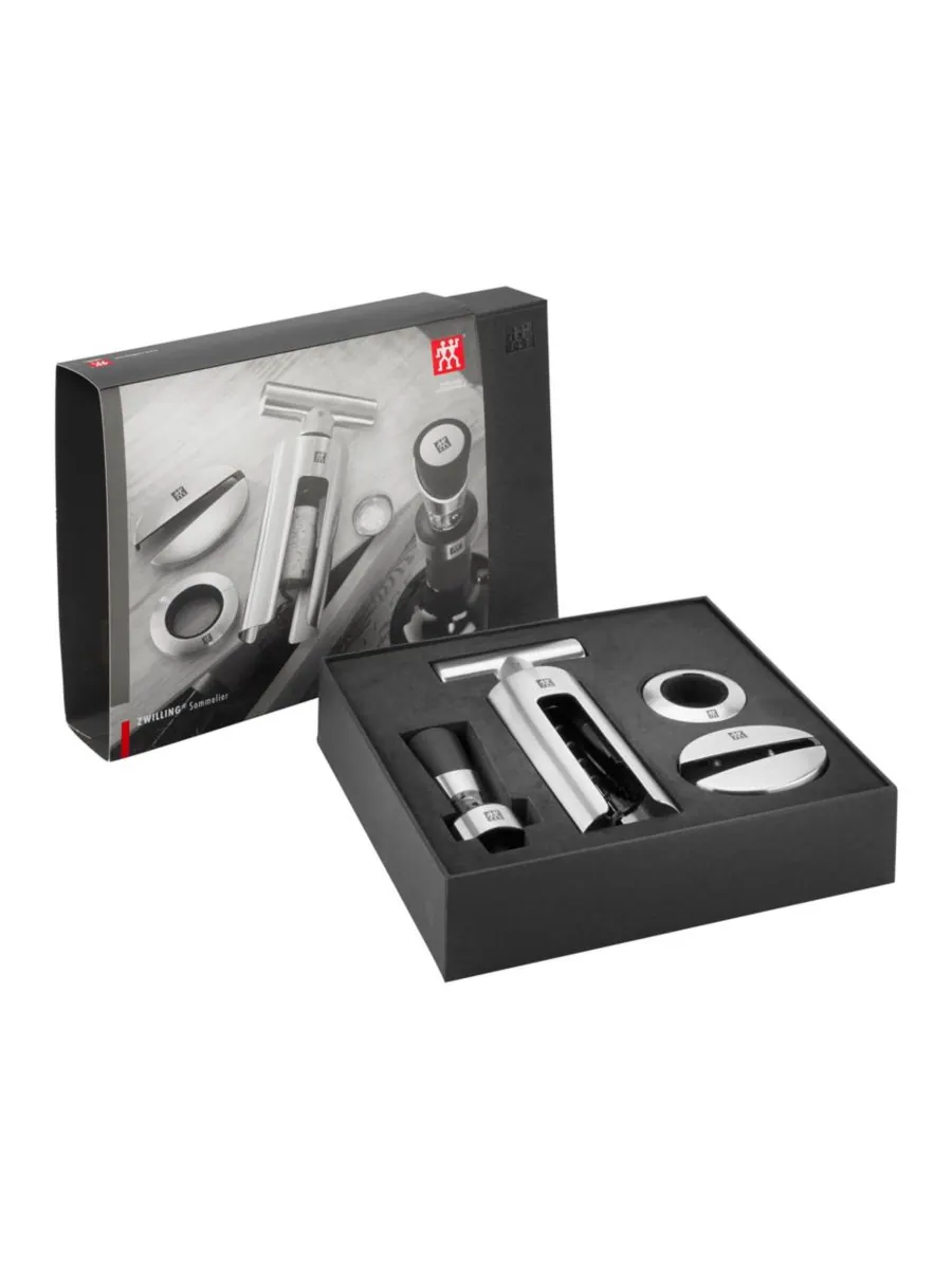 ZWILLING Набор винных инструментов для сомелье из нержавеющей стали 18/10, состоящий из 4 предметов — изображение 2 из 2