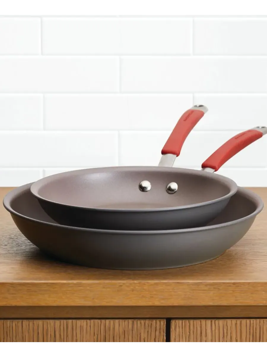 Набор из 2 антипригарных сковородок Cucina Rachael Ray — изображение 6 из 7, красный
