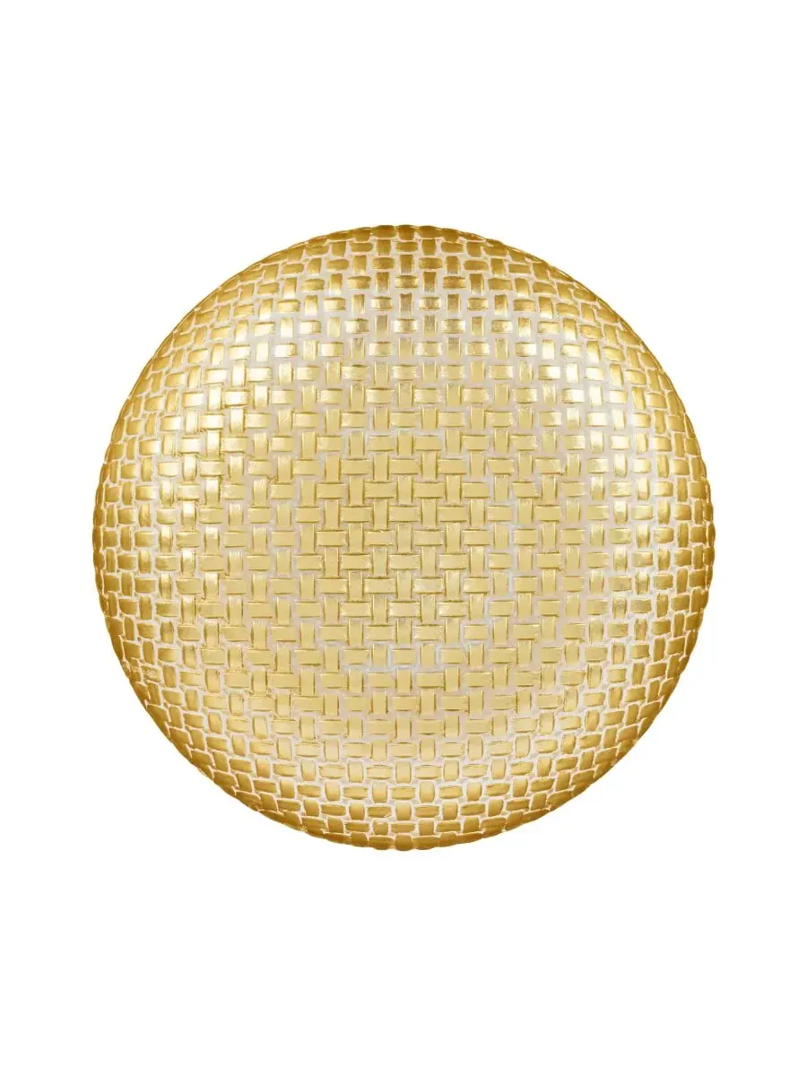Большая неглубокая миска Rufolo Basketweave Vietri — изображение 3 из 3, золото
