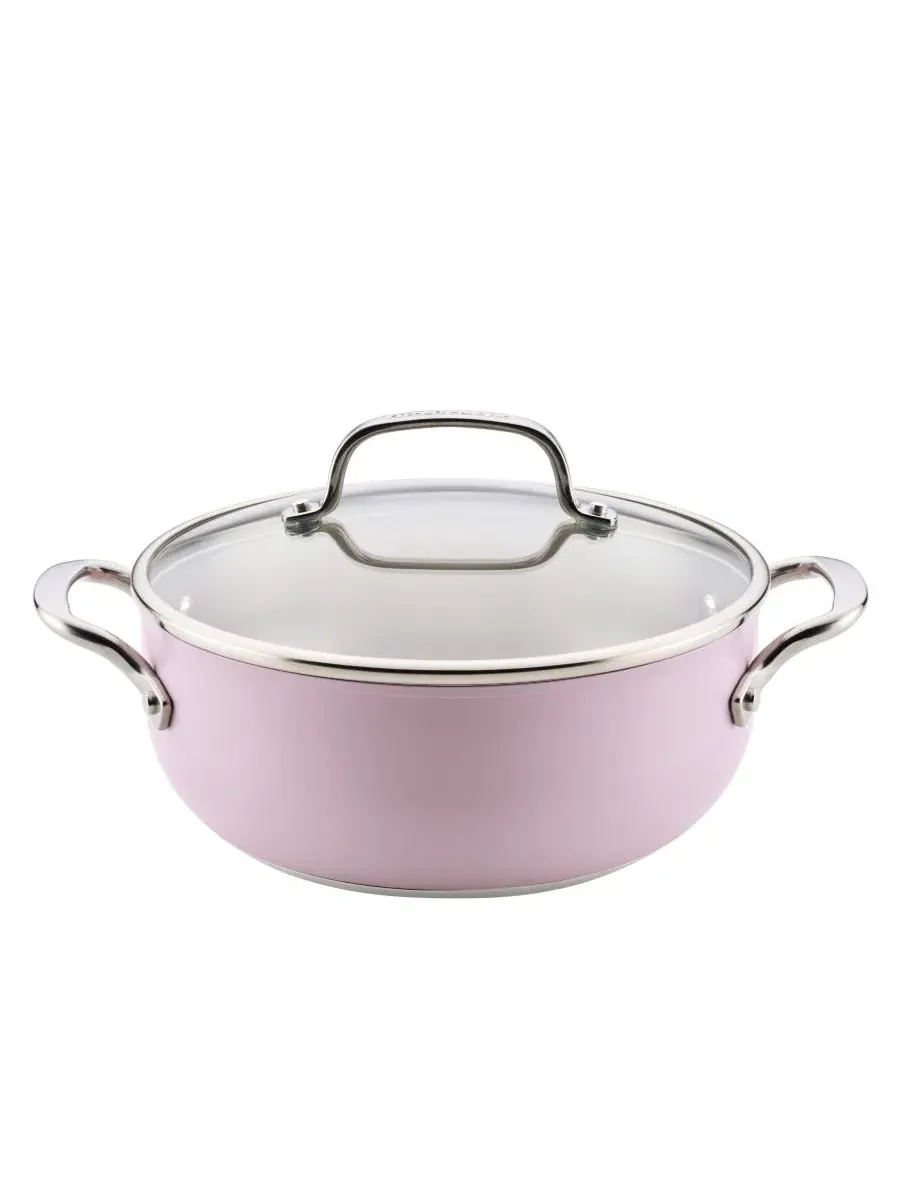 Кастрюля из нержавеющей стали с крышкой, 4 кварты KitchenAid — фиолетовый