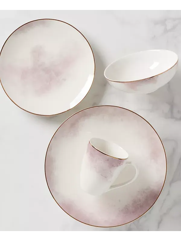 Обеденные тарелки Trianna salaria coupe, набор из 4 штук Lenox — изображение 2 из 4, белый