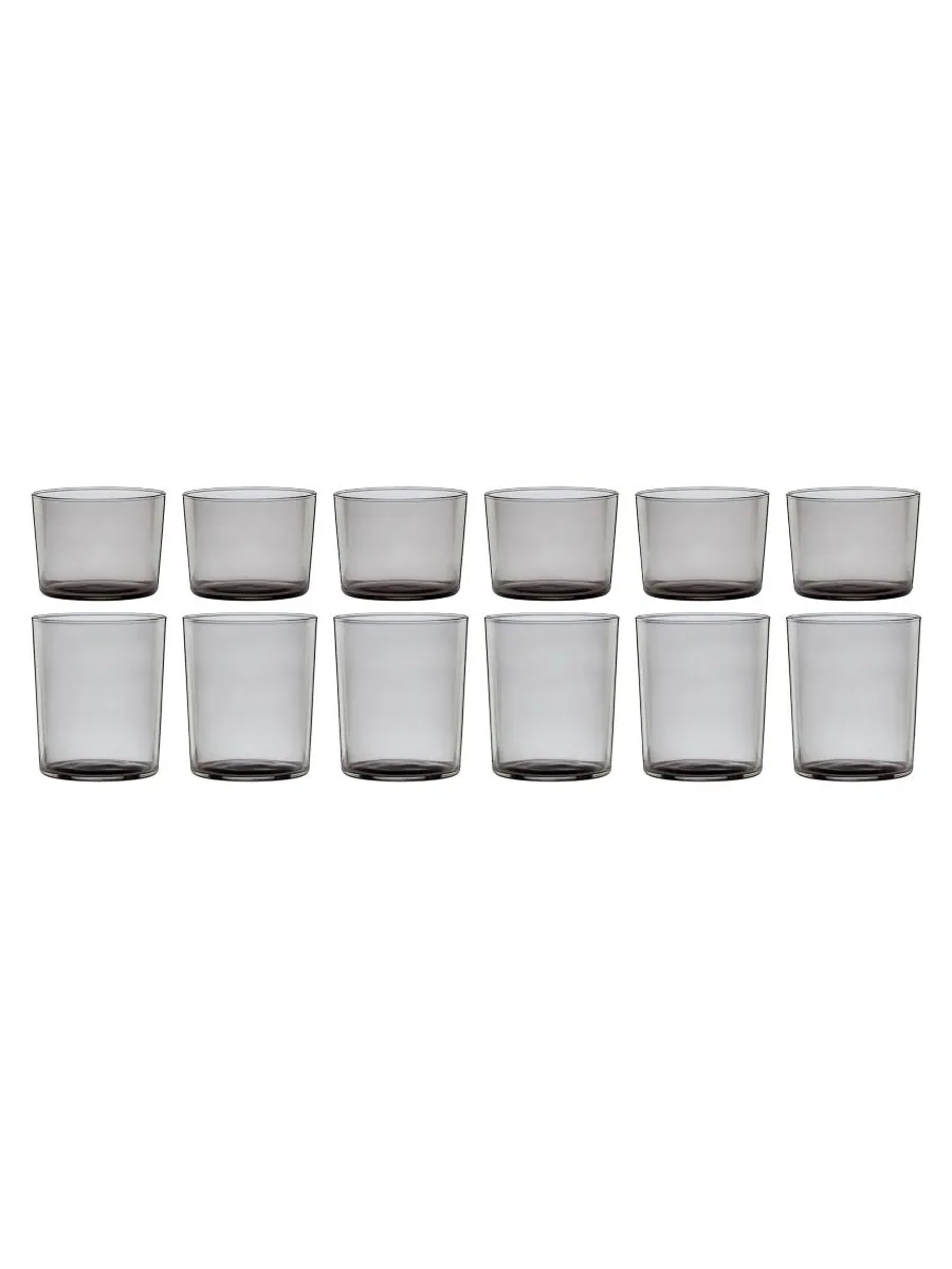 Набор из 12 бокалов для напитков Stackables Smoke Drinkware Oneida — изображение 1 из 3, серый