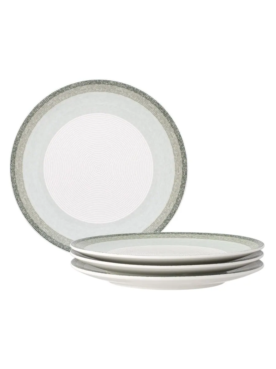 Набор из 4 салатных тарелок Colorscapes Layers Coupe, диаметр 8,25 дюйма Noritake — изображение 6 из 10, небесный