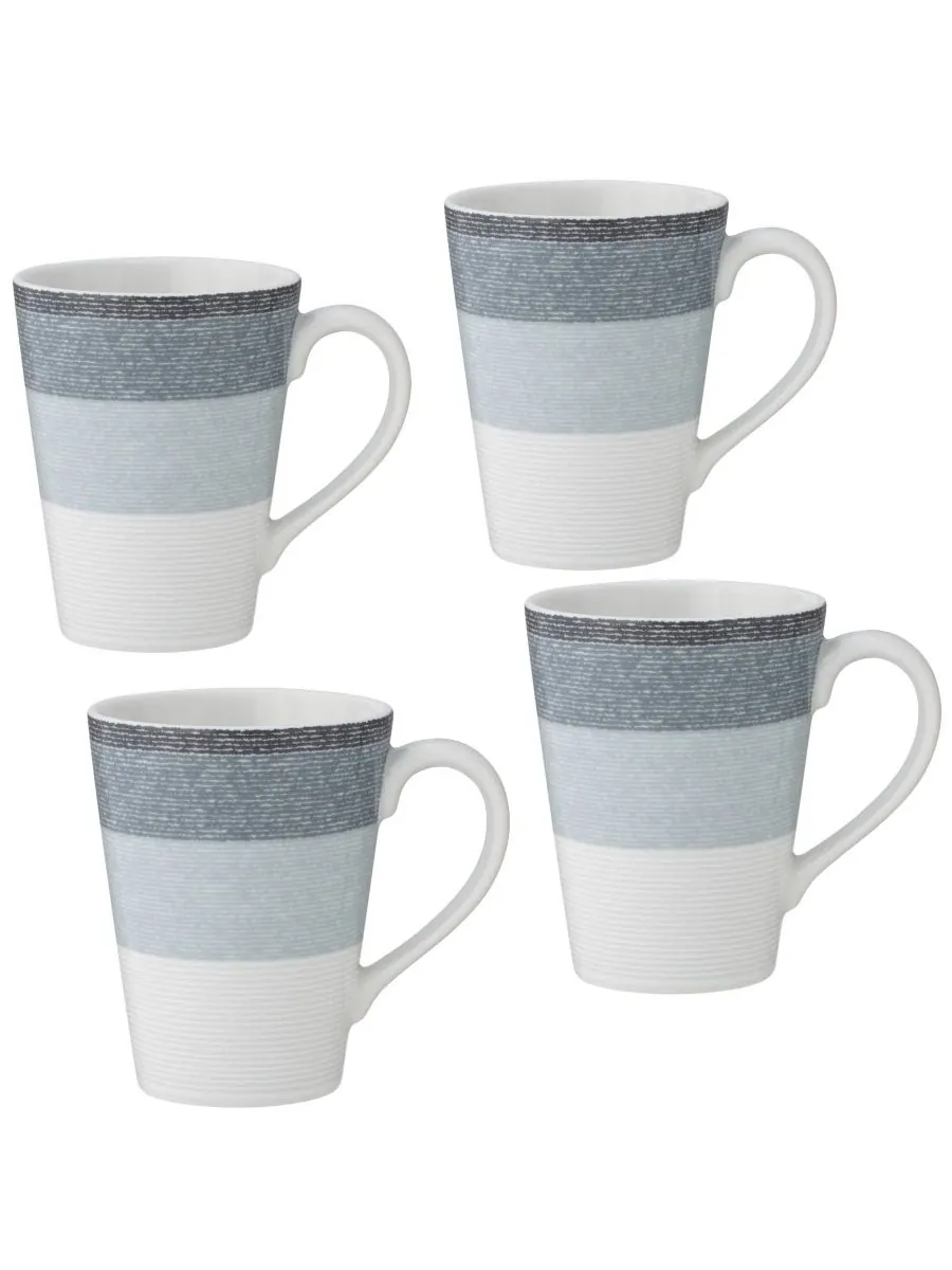 Набор из 4 кружек Colorscapes Layers, 355 мл Noritake — изображение 1 из 10, пепельный