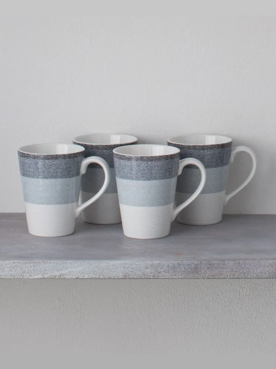 Набор из 4 кружек Colorscapes Layers, 355 мл Noritake — изображение 2 из 10, пепельный