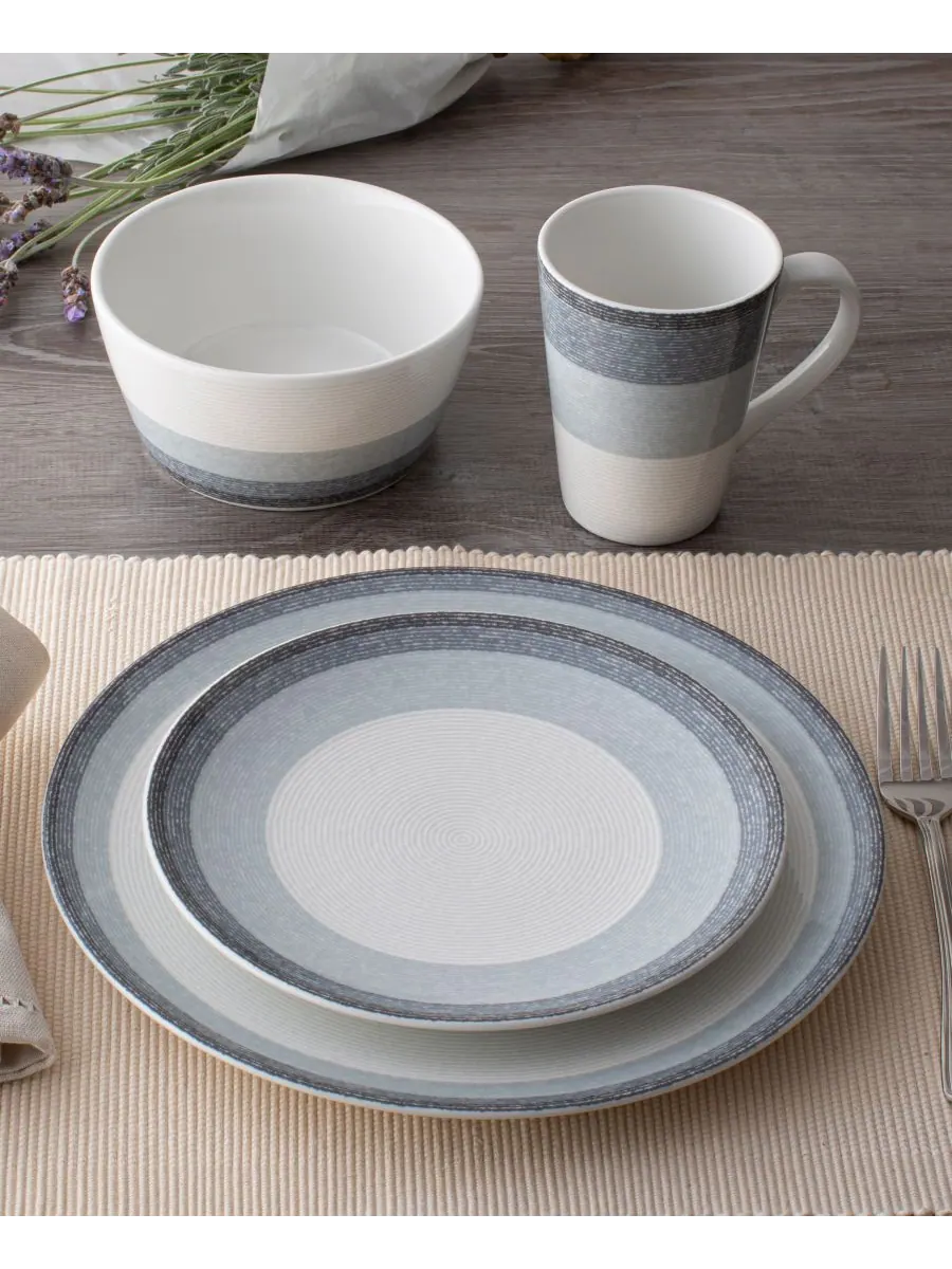 Набор из 4 кружек Colorscapes Layers, 355 мл Noritake — изображение 3 из 10, пепельный