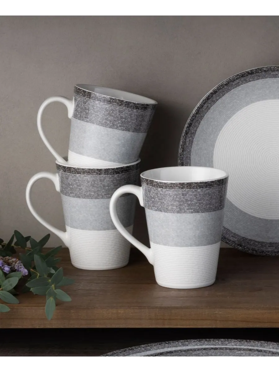 Набор из 4 кружек Colorscapes Layers, 355 мл Noritake — изображение 9 из 10, пепельный