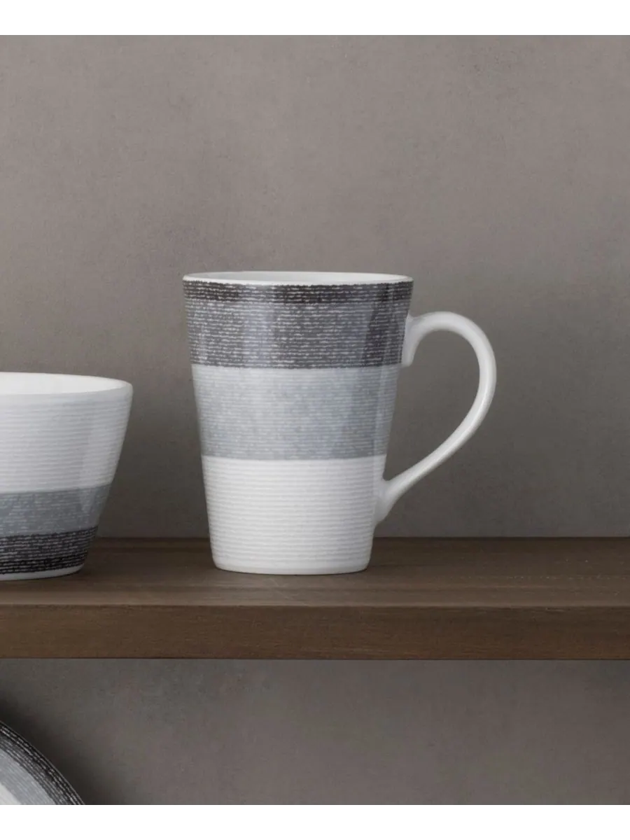 Набор из 4 кружек Colorscapes Layers, 355 мл Noritake — изображение 4 из 10, темно-серый