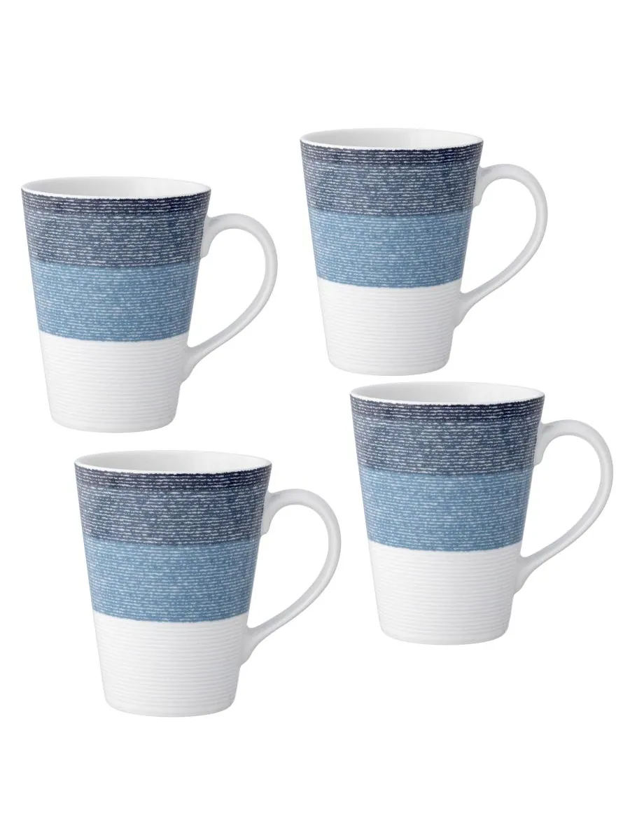 Набор из 4 кружек Colorscapes Layers, 355 мл Noritake — изображение 1 из 10, темно-синий