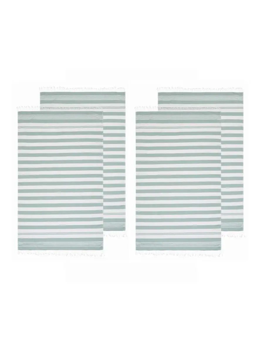 Набор из 4 пляжных полотенец Oceanfront Resort Cotton Salty Stripe Sand-Free Turkish