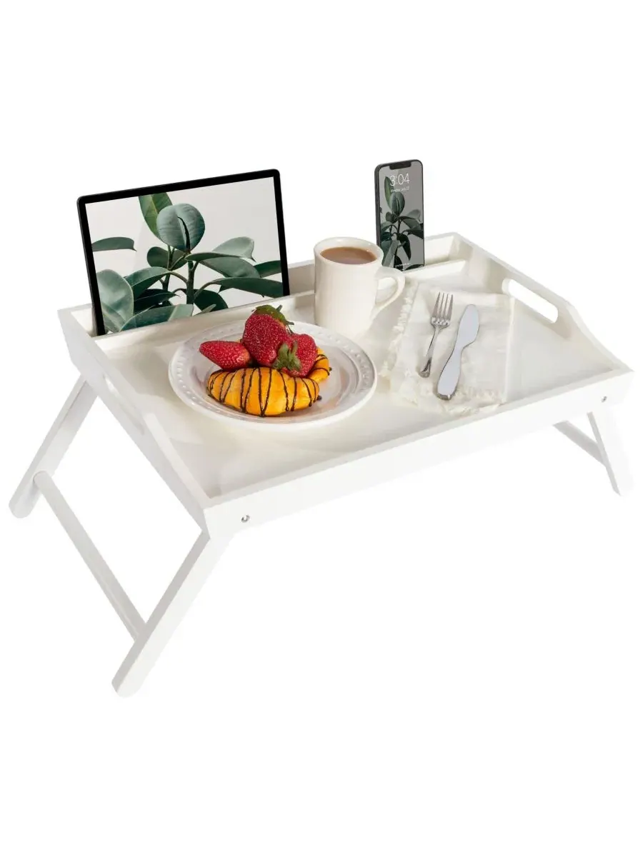 Поднос для кровати с откидными ножками, Media Bed Tray LAPGEAR — изображение 1 из 6, белый