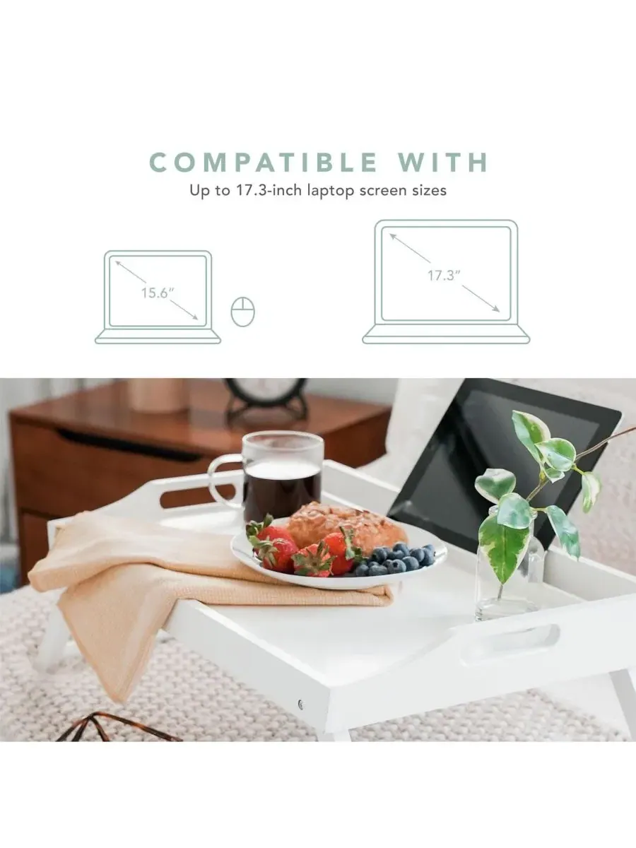 Поднос для кровати с откидными ножками, Media Bed Tray LAPGEAR — изображение 2 из 6, белый