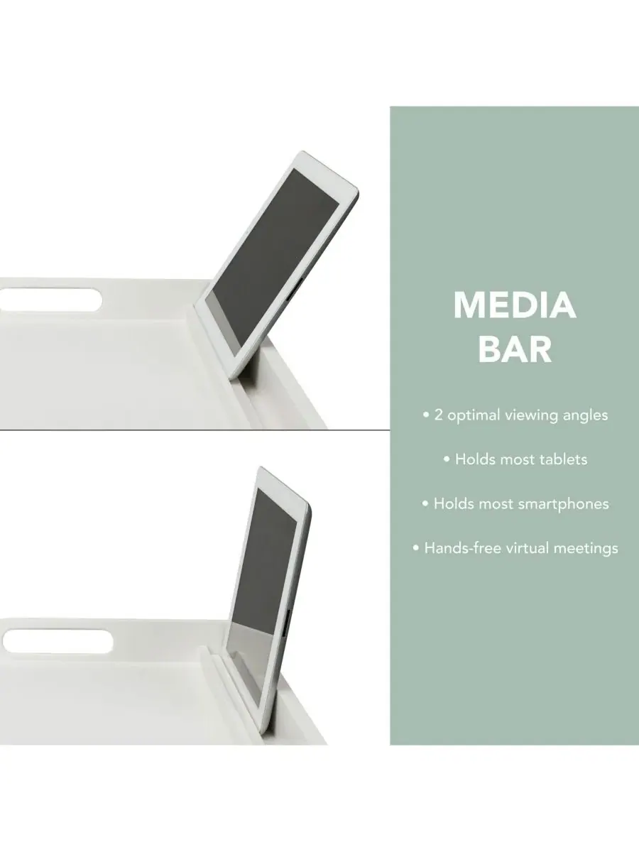Поднос для кровати с откидными ножками, Media Bed Tray LAPGEAR — изображение 4 из 6, белый