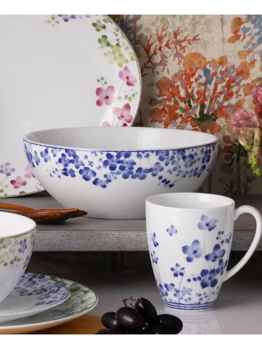 Круглая миска Noritake Bloomington Road 23 см — изображение 5 из 10, синий