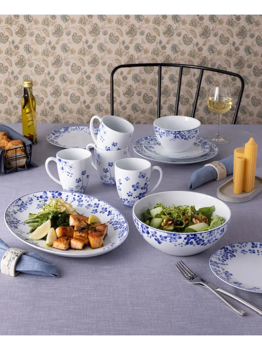 Круглая миска Noritake Bloomington Road 23 см — изображение 10 из 10, синий