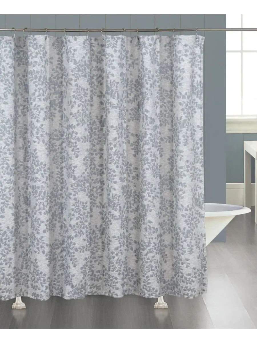 Шторка для ванной с жаккардовым узором, 183x183 см Dainty Home — синий