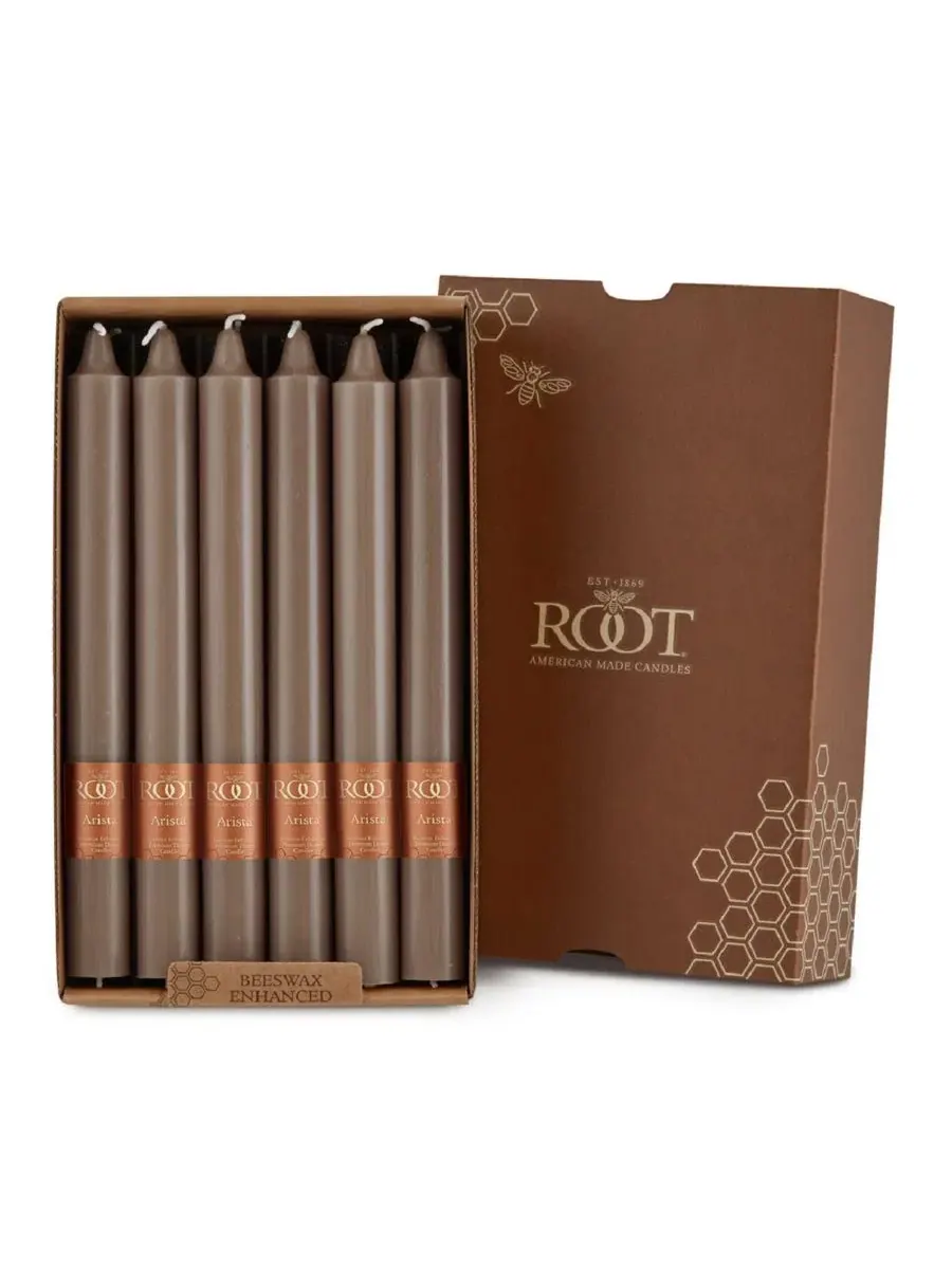Набор свечей Arista, 12 штук ROOT CANDLES — коричневый