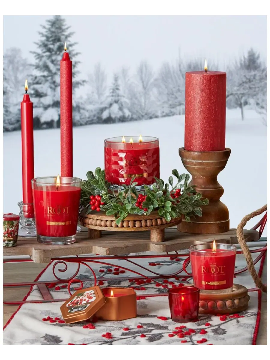 Набор свечей Ариста 23 см, 12 штук ROOT CANDLES — изображение 3 из 3, красный
