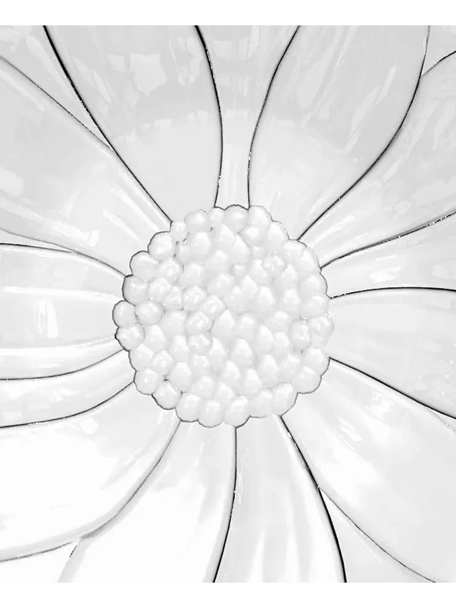 Набор салатных тарелок с цветочным рисунком, прозрачные, 6 шт Abode Homewares — изображение 3 из 5, прозрачный