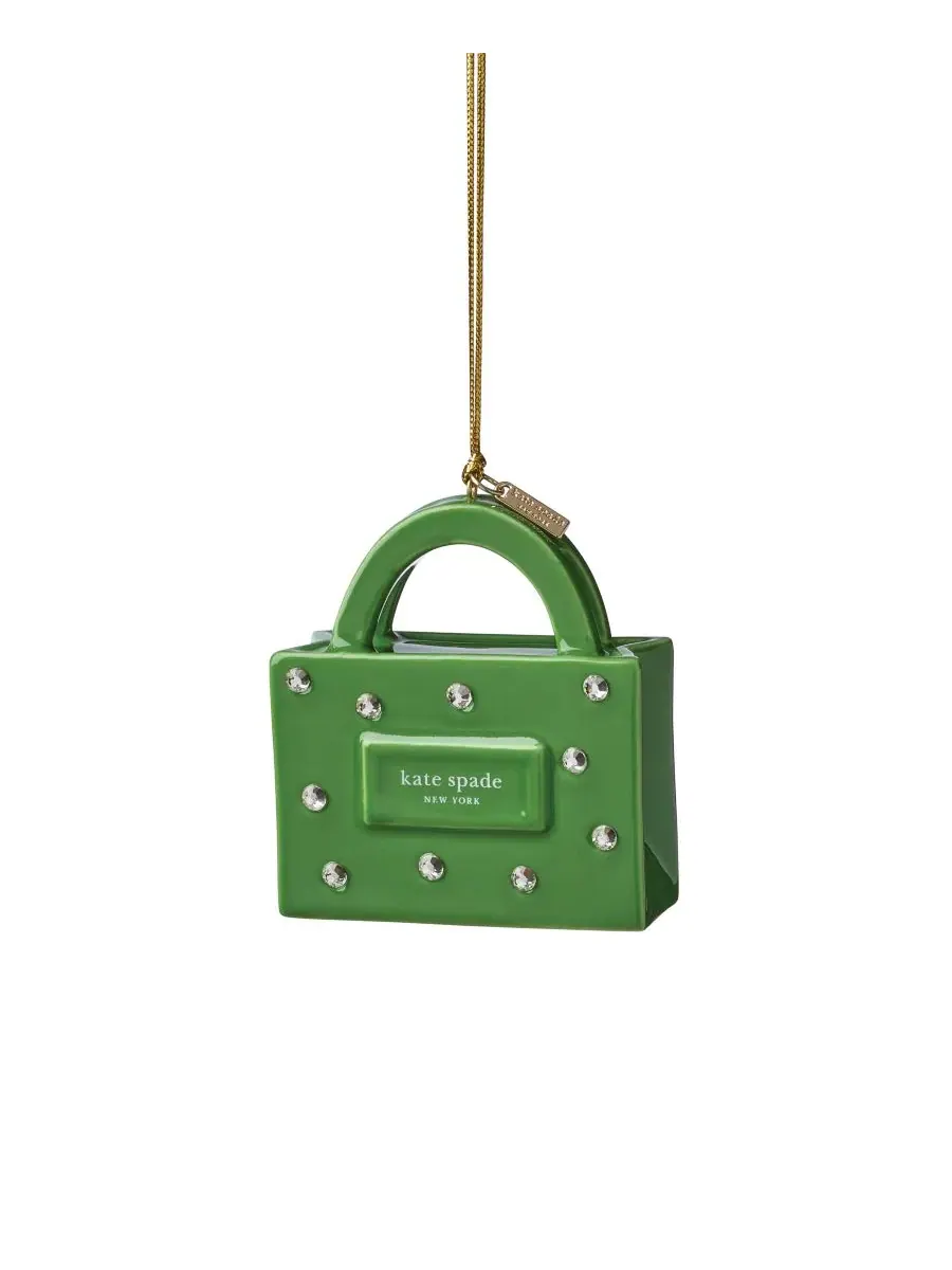 Елочная игрушка-мартини с золотым шнуром Be Jolly Icon Sam Bag Ornament Kate Spade New York