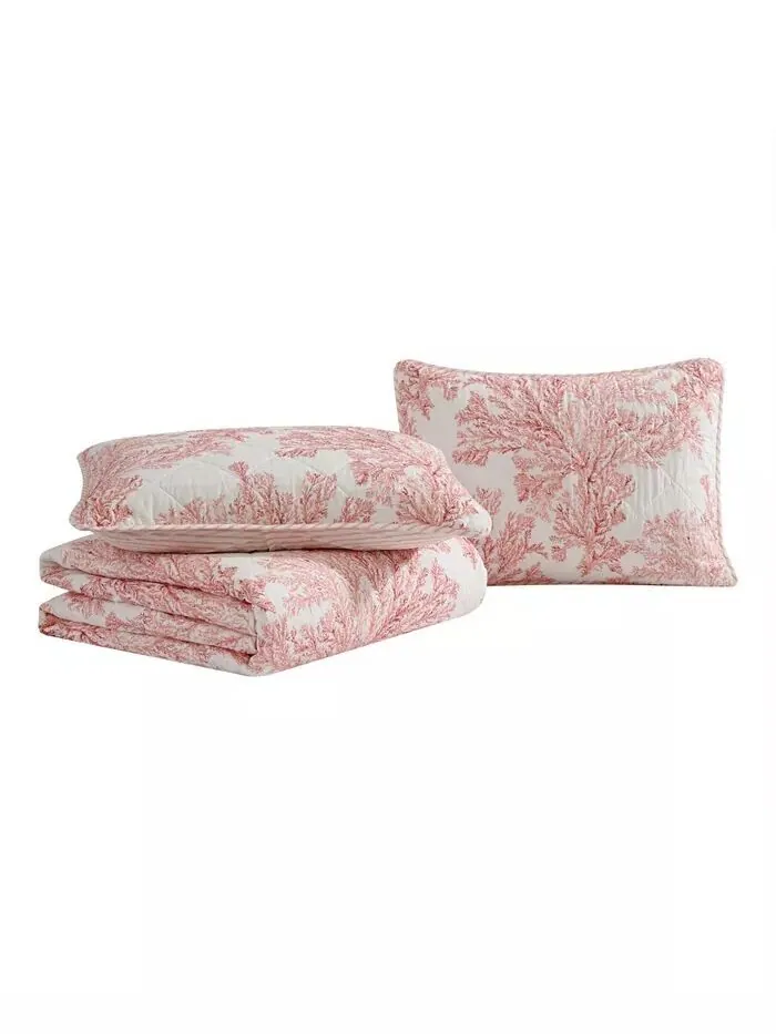 Наборы двусторонних одеял Coral Garden Tommy Bahama Home — изображение 13 из 13, розовый