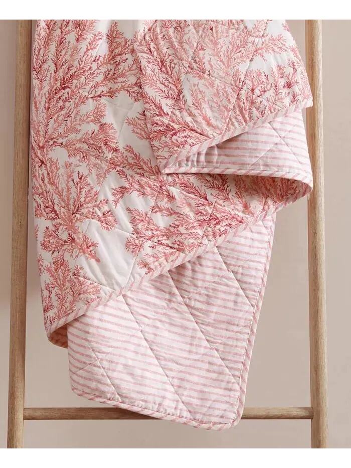 Наборы двусторонних одеял Coral Garden Tommy Bahama Home — изображение 7 из 13, розовый