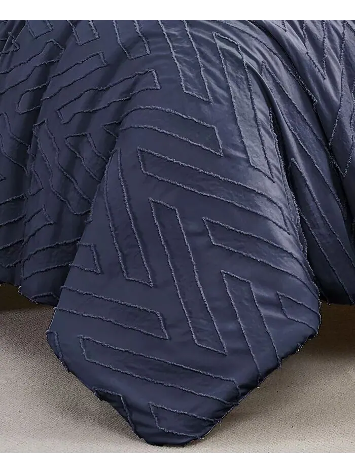 Комплект жаккардового одеяла с шевронными вырезами Southshore Fine Linens — изображение 2 из 6, светлый серый