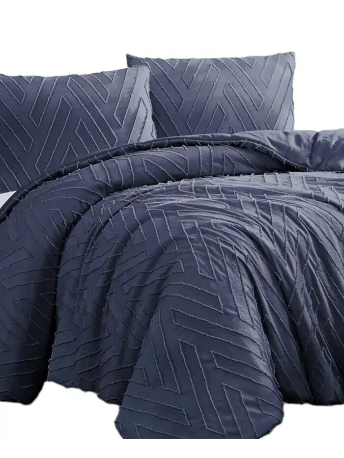 Комплект жаккардового одеяла с шевронными вырезами Southshore Fine Linens — изображение 3 из 6, светлый серый