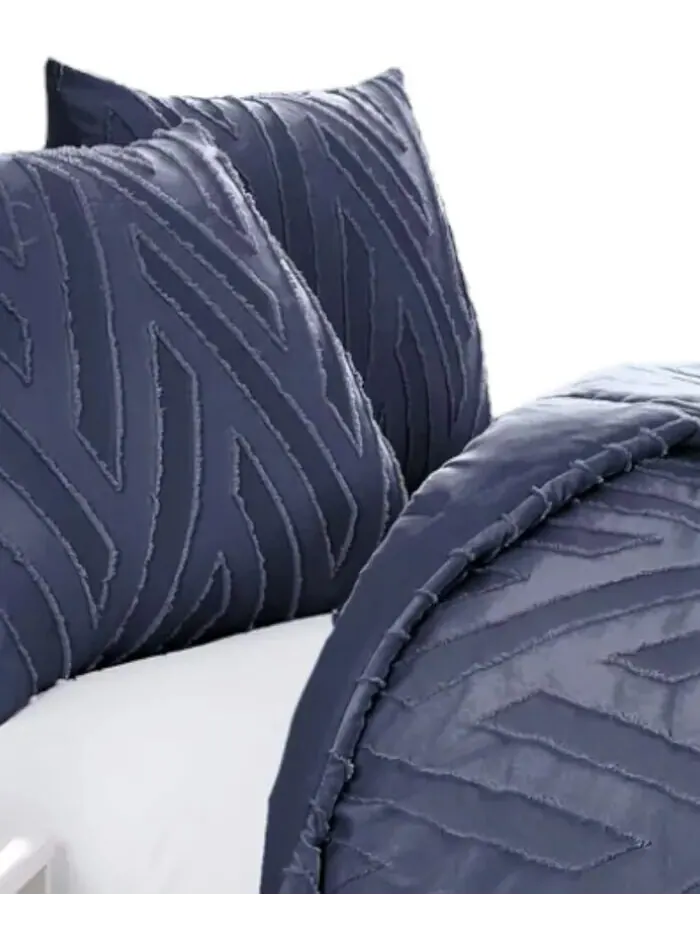 Комплект жаккардового одеяла с шевронными вырезами Southshore Fine Linens — изображение 4 из 6, светлый серый