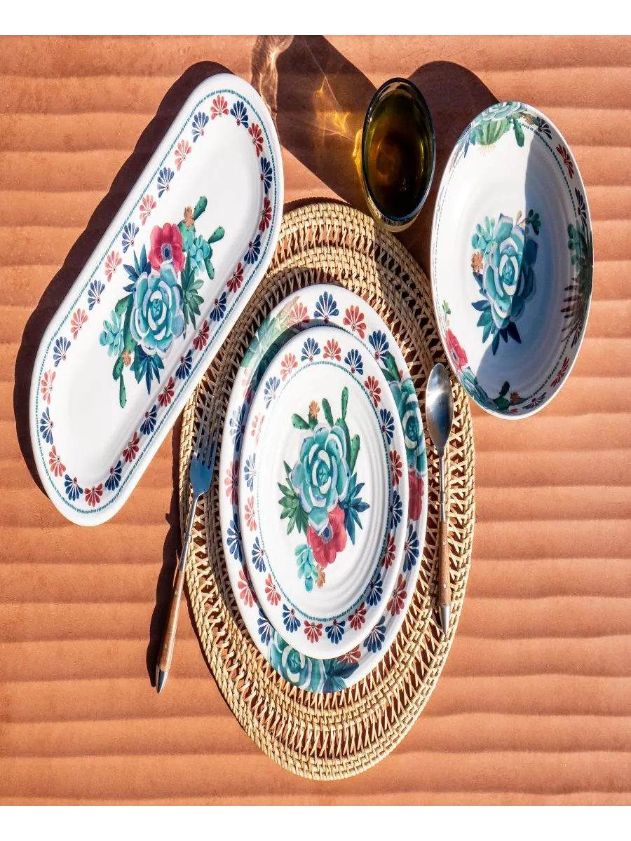 Поднос для сэндвичей с пустынными суккулентами Abode Homewares — изображение 2 из 3, бежевый