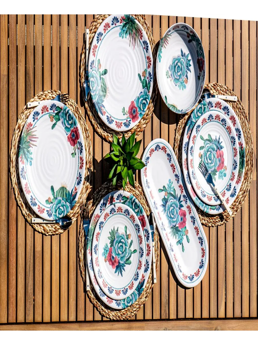 Поднос для сэндвичей с пустынными суккулентами Abode Homewares — изображение 3 из 3, бежевый