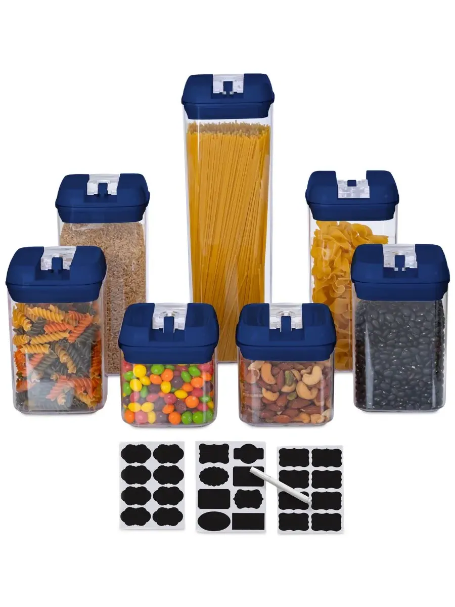Набор из 7 контейнеров для хранения продуктов Cheer Collection — изображение 2 из 6, темно-синий