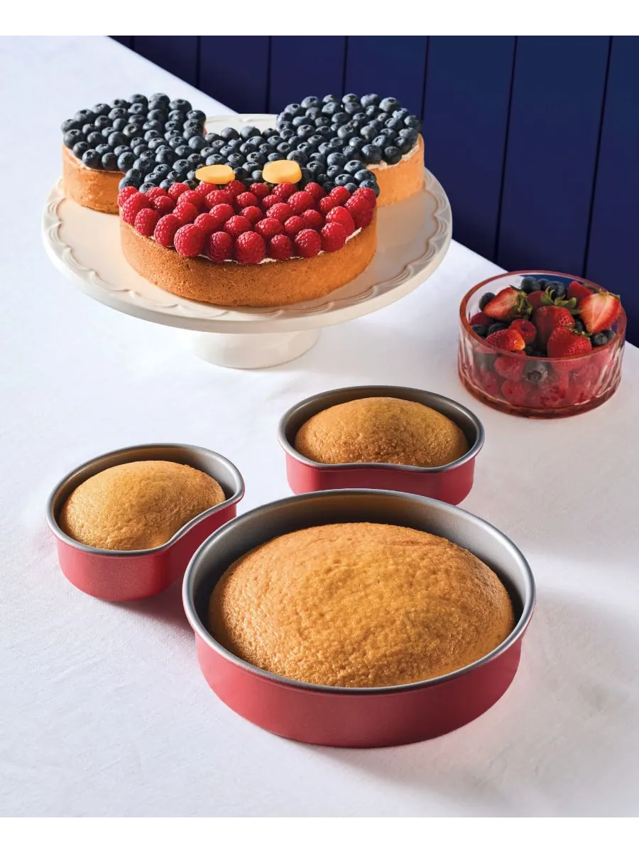Набор из 3 антипригарных форм для выпечки Bake with Mickey Mouse Farberware — изображение 5 из 7, красный