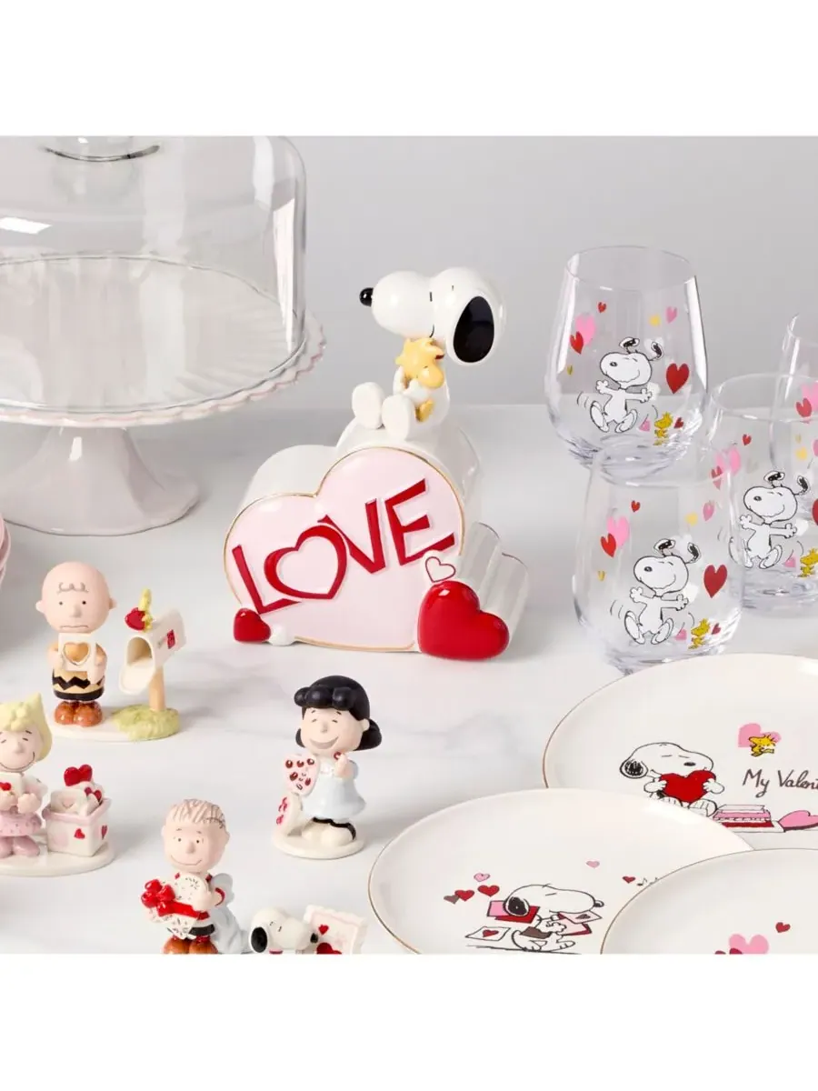 Набор из 4 стаканов с изображением Снупи ко Дню святого Валентина Lenox — изображение 8 из 8, мульти