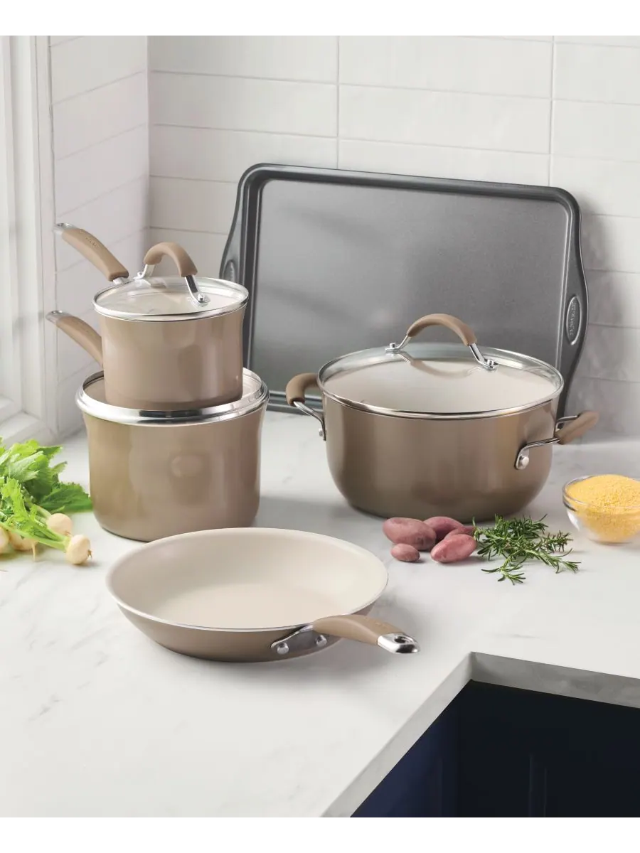 Набор посуды Cucina с керамическим антипригарным покрытием, 8 предметов, созданный специально для — изображение 6 из 10