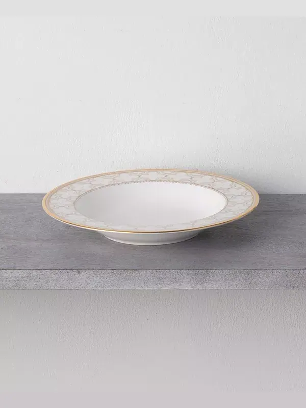 Набор из 4 суповых мисок Trefolio gold, сервиз на 4 персоны Noritake — изображение 3 из 4, белый