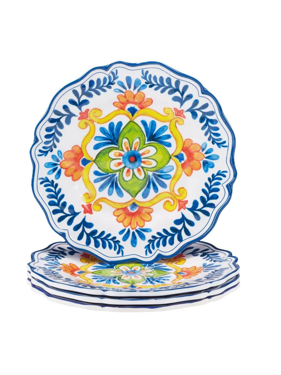 Набор из 4 меламиновых салатниц Flores Certified International — изображение 1 из 5, мульти